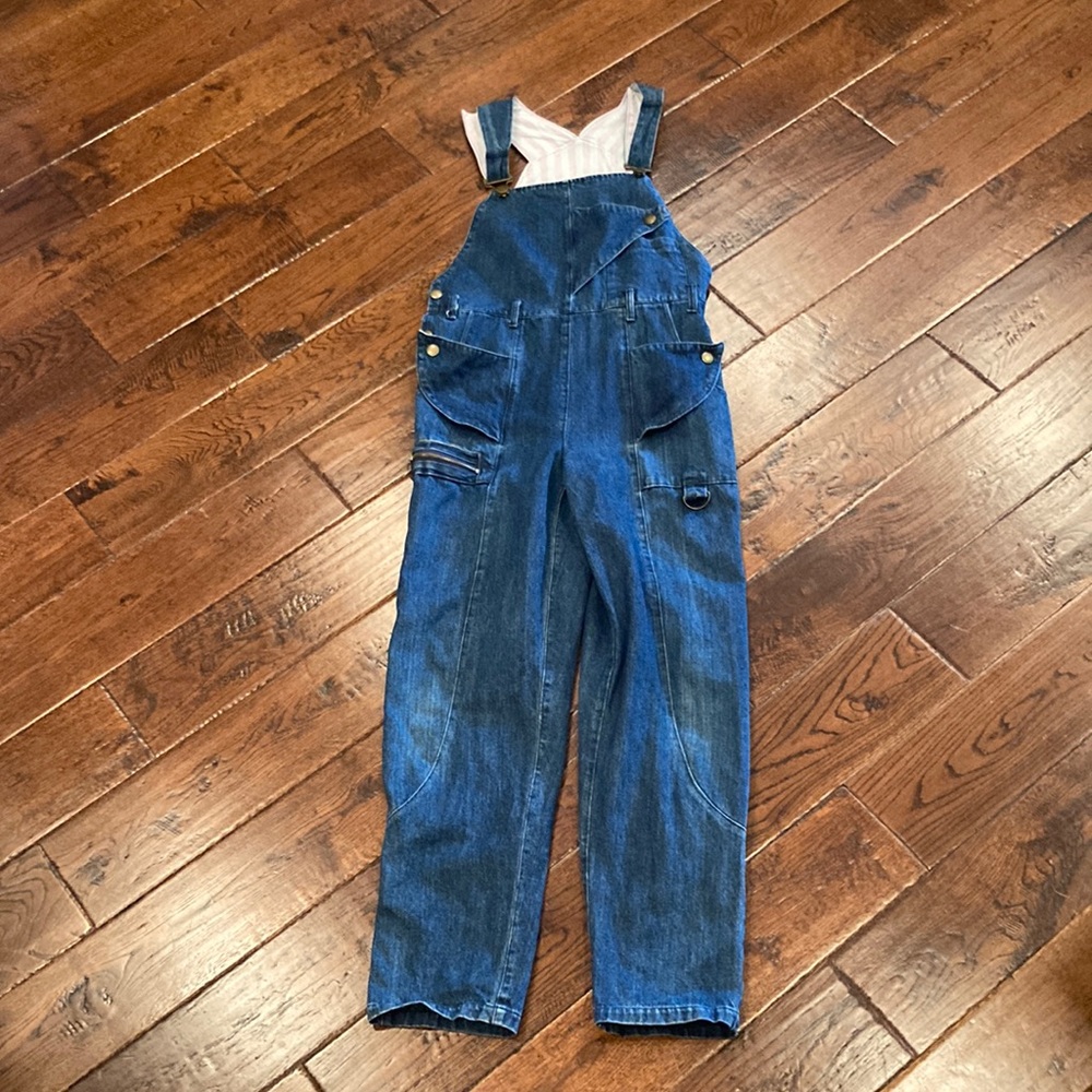 Girl’s Rainbow Connection Denim Jean Bib Overalls Size 12 USED